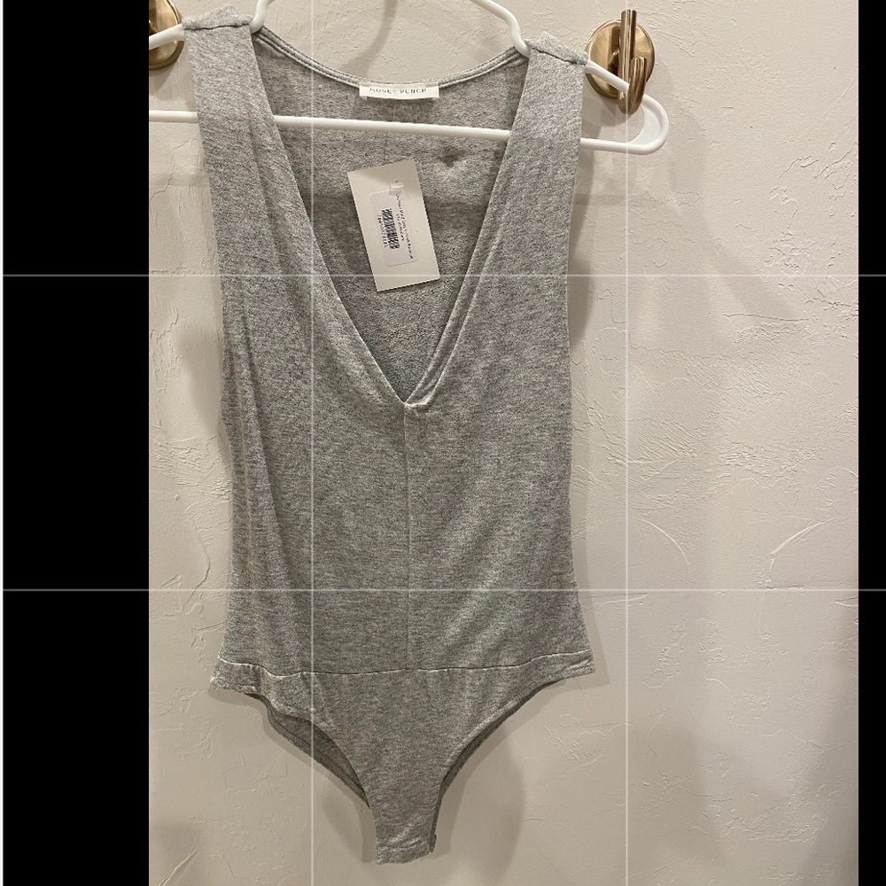 Honey Punch grey body suit- NWT